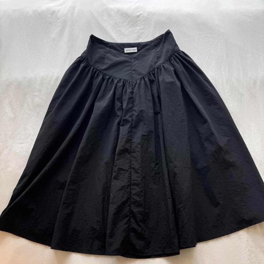 Peachy den deba black maxi skirt with zip